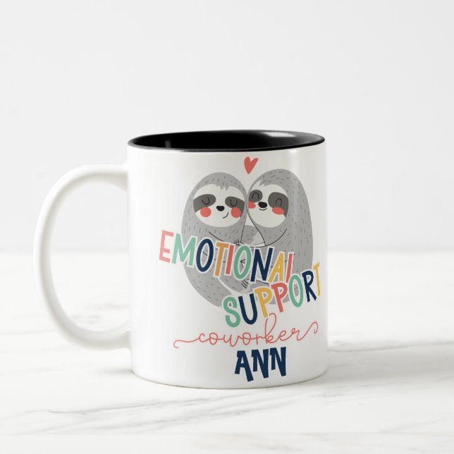 Tasse 2 Couleurs Coworker d'assistance émotionnelle sur machine mig (Gauche)