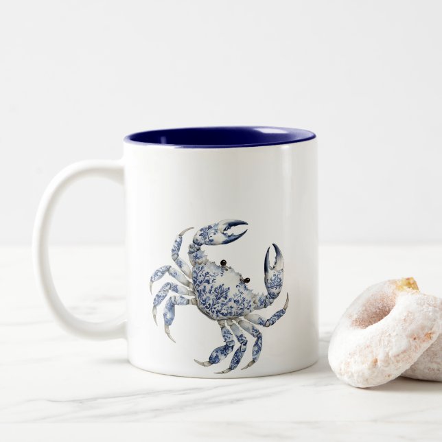 Tasse 2 Couleurs Crabe bleu (Avec donut)
