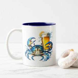Tasse 2 Couleurs Crabe bleu