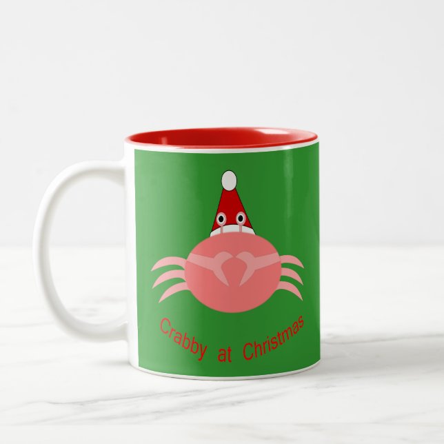 Tasse 2 Couleurs Crabe de Noël (Gauche)