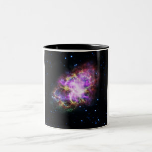 Tasse 2 Couleurs Crabe Nebula Supernova Remnant Hubble Composite