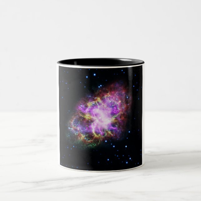 Tasse 2 Couleurs Crabe Nebula Supernova Remnant Hubble Composite (Centre)
