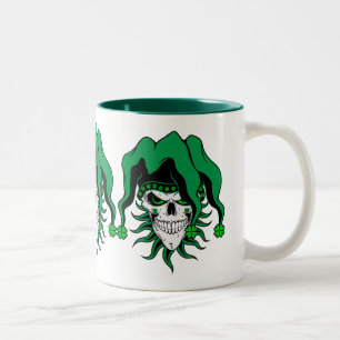Tasse 2 Couleurs Crâne de jester irlandais