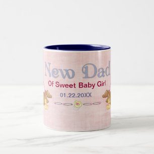 Tasse 2 Couleurs Crawling Teddy - Nouveau père de fille - Personnal