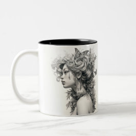 Tasse 2 Couleurs Crayon dessin mignon moderne tendance