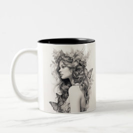 Tasse 2 Couleurs Crayon dessin mignon moderne tendance
