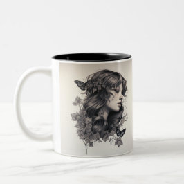 Tasse 2 Couleurs Crayon dessin mignon moderne tendance