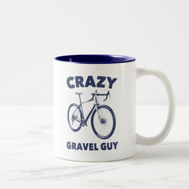 Tasse 2 Couleurs Crazy Gravel Guy Cycling (Droit)