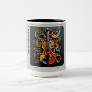 Tasse 2 Couleurs Création d'art violon