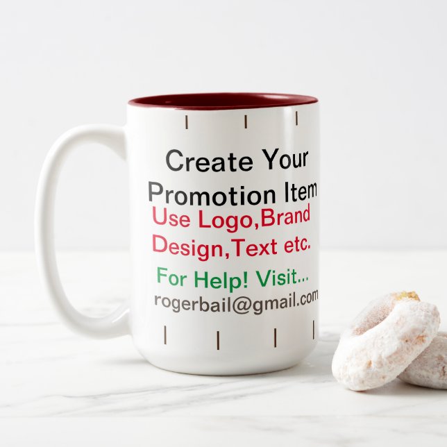 Tasse 2 Couleurs Créer un groupe d'éléments promotionnels (Avec donut)