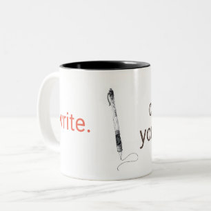 Tasse 2 Couleurs Créez votre histoire - Écrivez deux cuillères 
