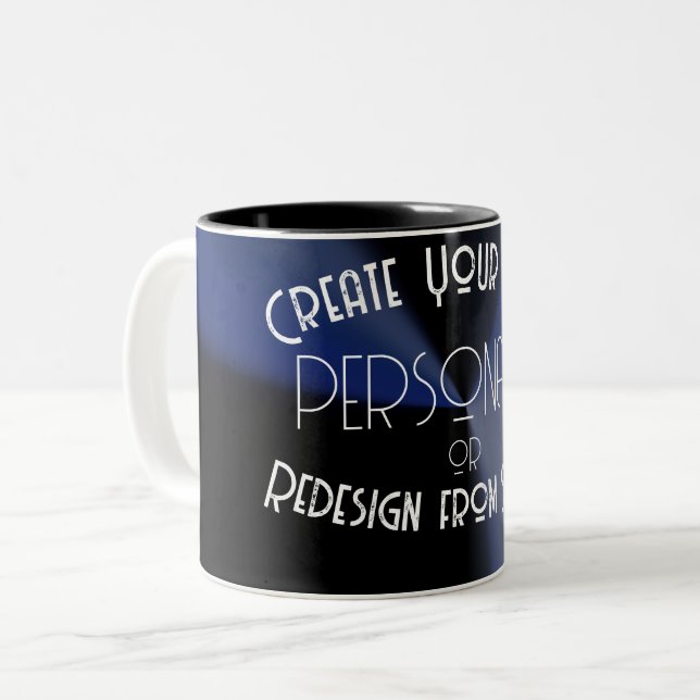 Tasse 2 Couleurs Créez Votre Propre Modèle (Devant gauche)