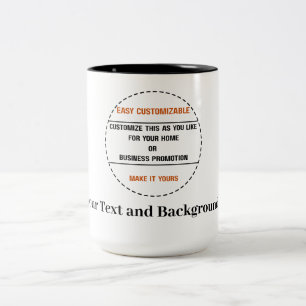 Tasse 2 Couleurs Créez Votre Propre Promotion de Marque Simple