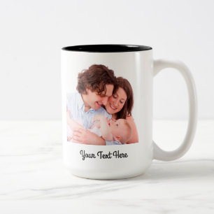Tasse 2 Couleurs Créez votre propre texte et votre propre photo per