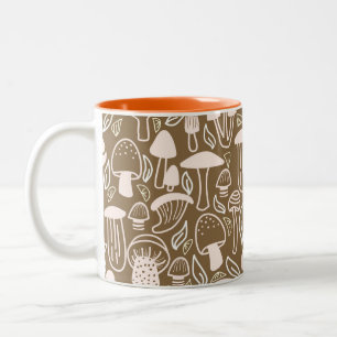 Tasse 2 Couleurs Crème Brown aux champignons