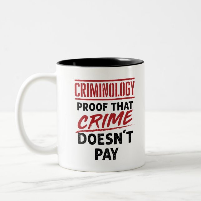 Tasse 2 Couleurs Crime Doesn't Pay (Gauche)