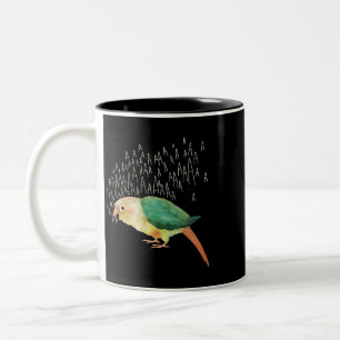Tasse 2 Couleurs Cris Turquoise ananas Vert Joue Conure