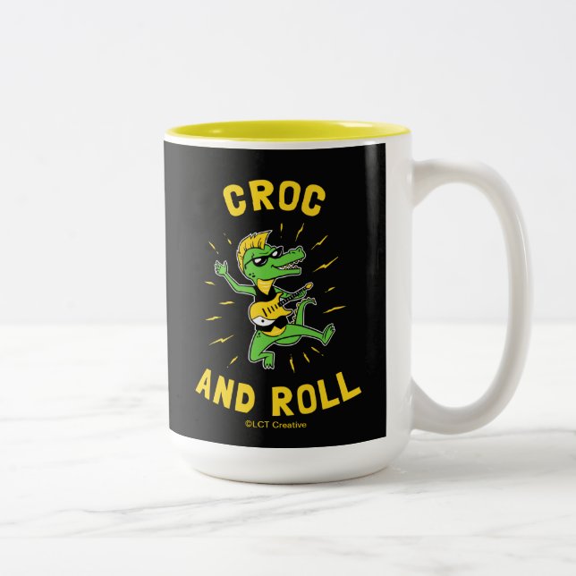 Tasse 2 Couleurs Croc Et Rouleau (Droit)