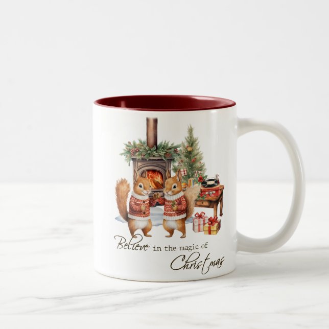 Tasse 2 Couleurs Croire À La Magie De Noël (Droit)