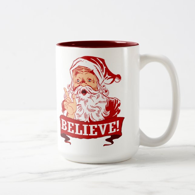 Tasse 2 Couleurs Croire Au Père Noël (Droit)