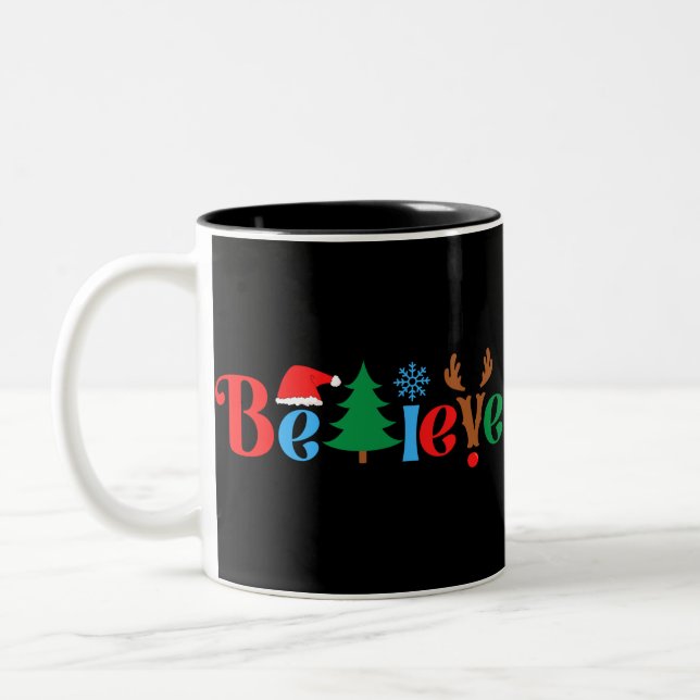 Tasse 2 Couleurs Croire de Noël (Gauche)