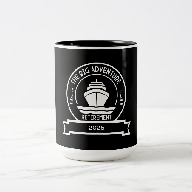 TASSE 2 COULEURS CROISIÈRE DE LA RETRAITE (Centre)