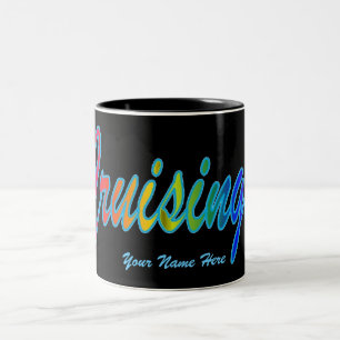 Tasse 2 Couleurs Croisière multi et noir personnalisé