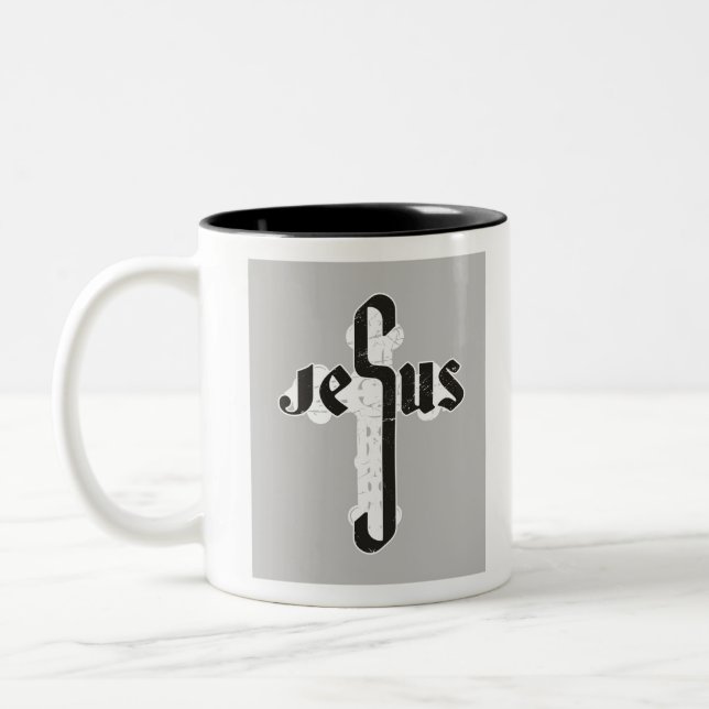 Tasse 2 Couleurs Croix de Jésus (Gauche)