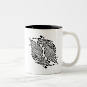 Tasse 2 Couleurs Croquis inspiré des plumes