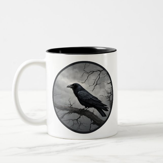 Tasse 2 Couleurs Crow dans un arbre (Gauche)