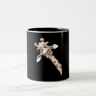 Tasse 2 Couleurs Curious Giraffe Funny Zoo Animal Costume Cadeau
