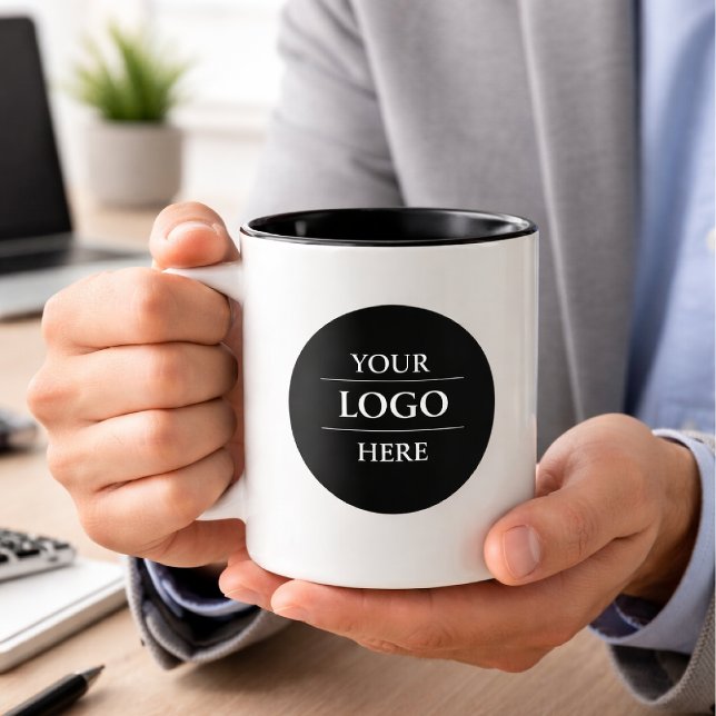 Tasse 2 Couleurs Custom Business Logo Branded (Créateur téléchargé)