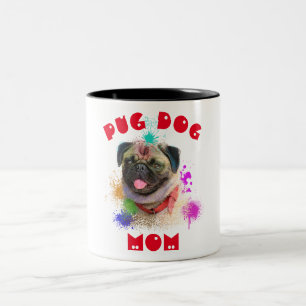 Tasse 2 Couleurs Custom Carlin Maman Chien Meilleur fou Chien Dame