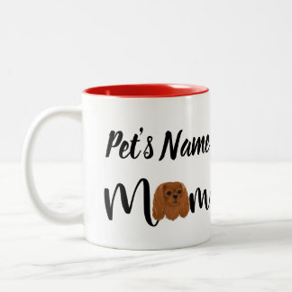 Tasse 2 Couleurs Custom Ruby Cavalier King Charles Spaniel Cadeau