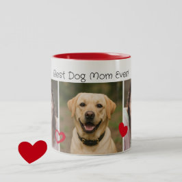 Tasse 2 Couleurs Cute Best Dog Mom Hearts 3 Photo