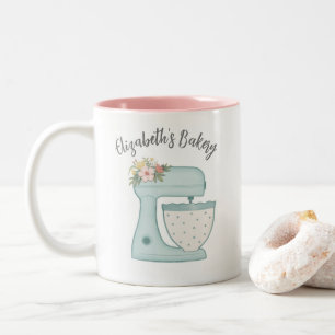 Tasse 2 Couleurs Cute Blue Business Boulangerie Mélangeur