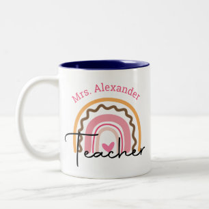 Tasse 2 Couleurs Cute Boho Rainbow Appréciation de l'enseignant Mon