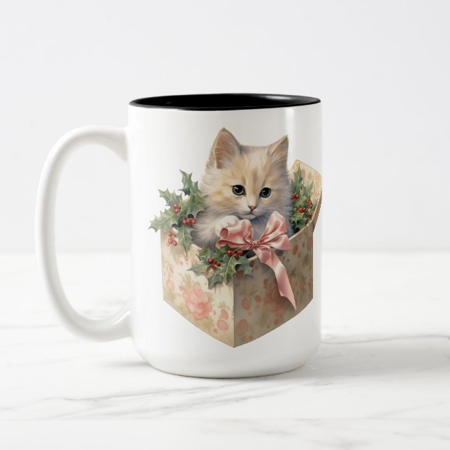 TASSE 2 COULEURS CUTE COULEUR D'EAU FLUFER NOËL CUISINE (Gauche)