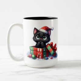 TASSE 2 COULEURS CUTE ET AMUSANTE CUISINE NOIRE NOIRE