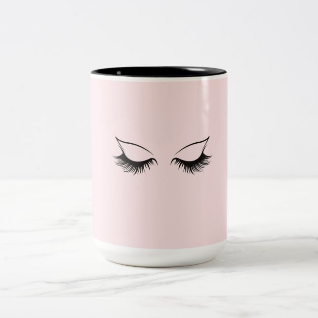 Tasse 2 Couleurs Cute Eyelashes are a Girl's Charm (Centre)