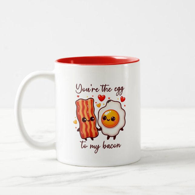 Tasse 2 Couleurs Cute Funny Kawaaii Food Pun Saint Valentin (Gauche)