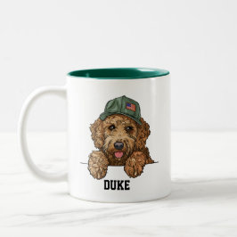Tasse 2 Couleurs Cute Goldendoodle Patriot