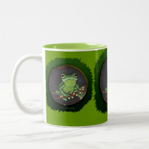 Tasse 2 Couleurs Cute Green Tree Frog Les amoureux des animaux Gift