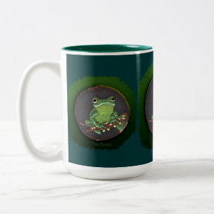 Tasse 2 Couleurs Cute Green Tree Grenouille Animaux Amateurs Cadeau