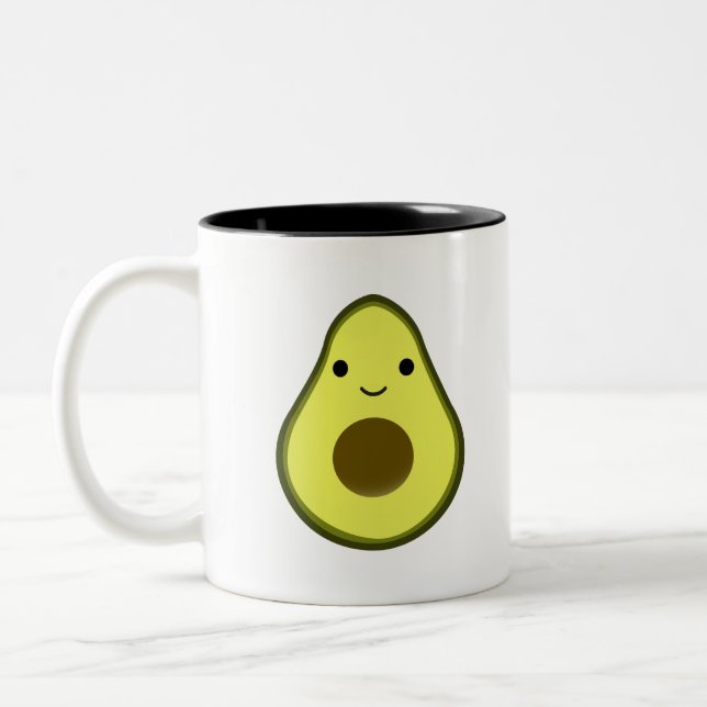 Tasse 2 Couleurs Cute Kawaii Avocado (Gauche)