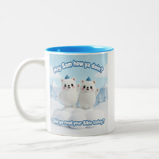 Tasse 2 Couleurs Cute Kawaii Snow Bears – “Did Ya Read Your Bible''