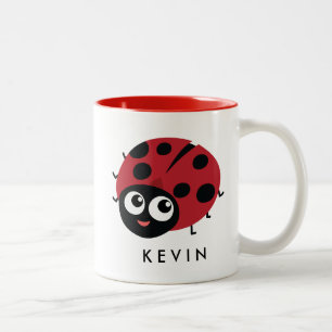 Tasse 2 Couleurs Cute Little Red Ladybug Personnalisé