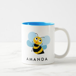Tasse 2 Couleurs Cute Little YELLOW BEE Personnalisé