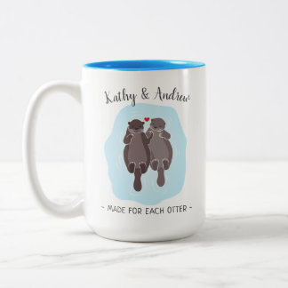 Tasse 2 Couleurs Cute Made for Each Otter Customisé Cadeau Lui