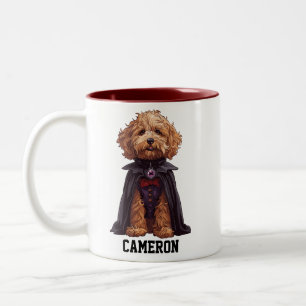 Tasse 2 Couleurs Cute Personnalisé Dracula Goldendoodle